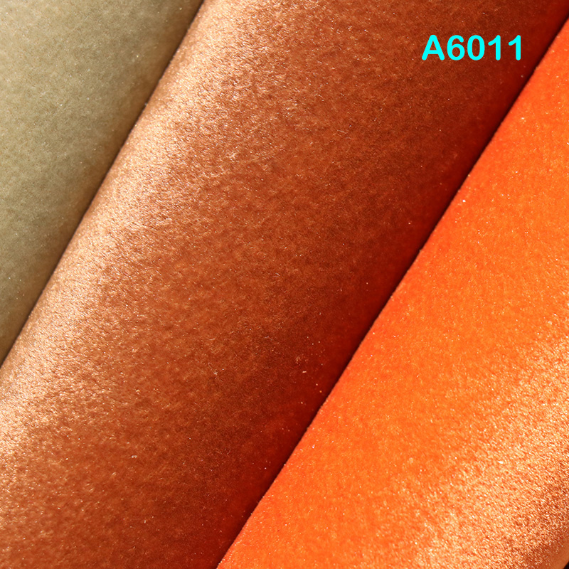 A6011 Dream Color 0.8 mm flocking leather for shoes making PU Synthetic Leather