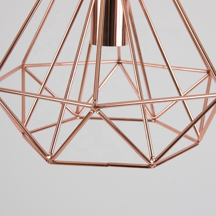 Modern geometric metal high ceiling office hanging pendant lamp light for dining