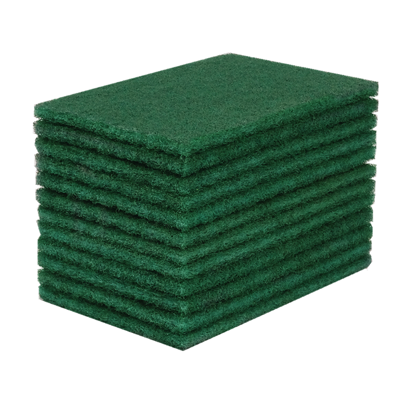 Wholesale kitchen dishwasher dish washing scrub pad scourer sponge green dish cleaning sponge scouring pad