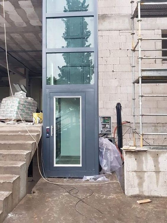 ISO9001 Standard hydraulic outdoor elevator lift for 4 floors residential house