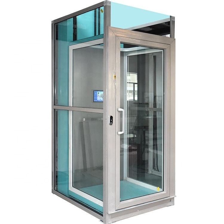 CE Standard Indoor/Outdoor 2-4 Floors Small Residential Elevator Customized Traction Hydraulic Elevator