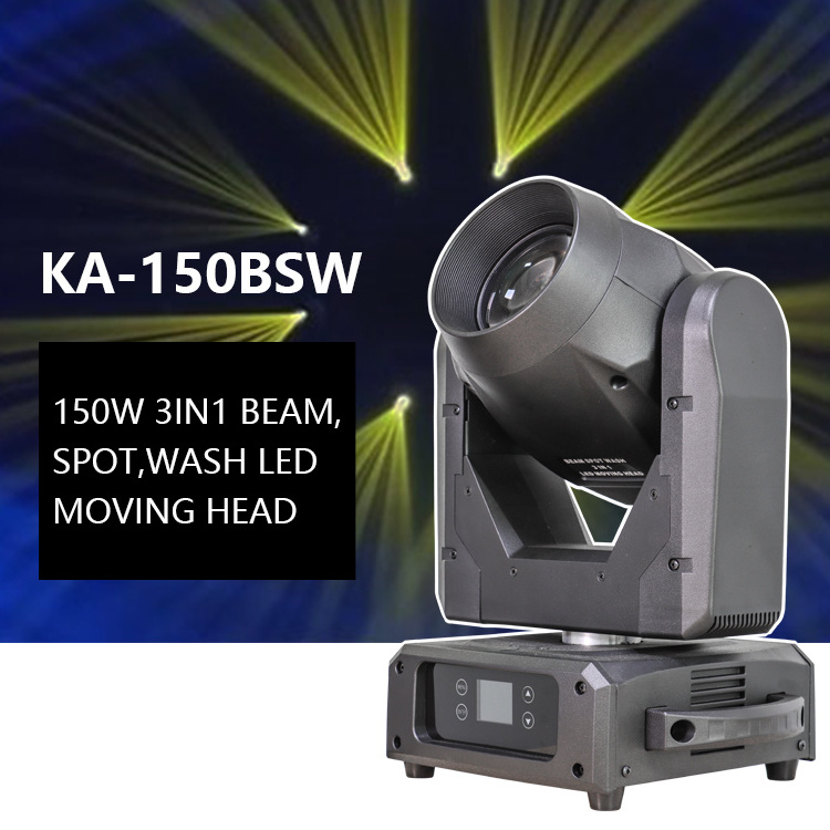 HOT Selling bsw 150w 3IN1 led moving head lights rgbw dmx 512 stage light beam moving head lighting For DISCO PARTY