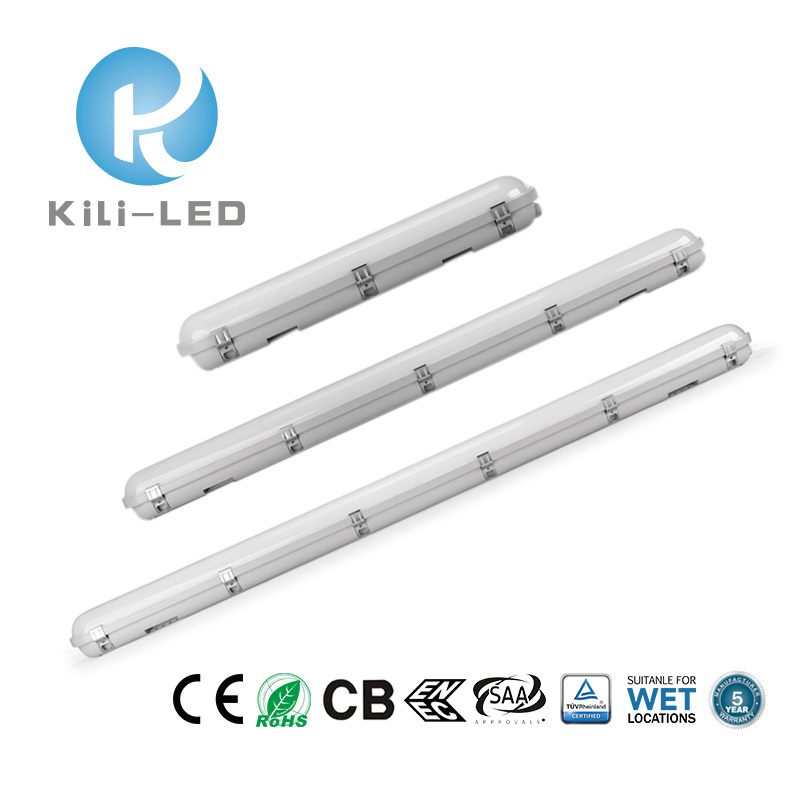 Newest LED Triproof Light IP65 2ft 4ft 5ft waterproof lamp linear Tri Proof fixture