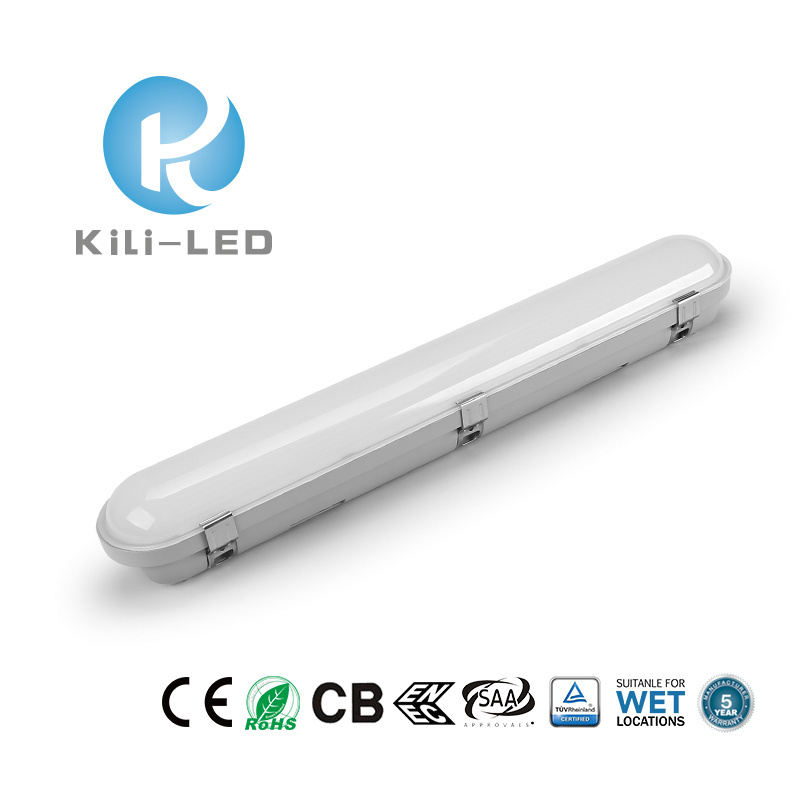 Newest LED Triproof Light IP65 2ft 4ft 5ft waterproof lamp linear Tri Proof fixture