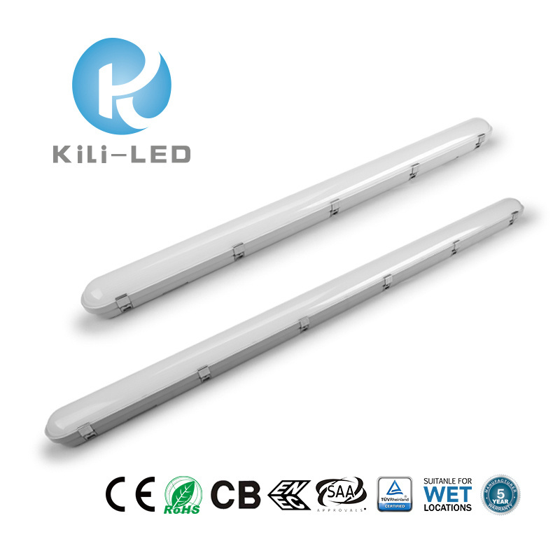 Newest LED Triproof Light IP65 2ft 4ft 5ft waterproof lamp linear Tri Proof fixture