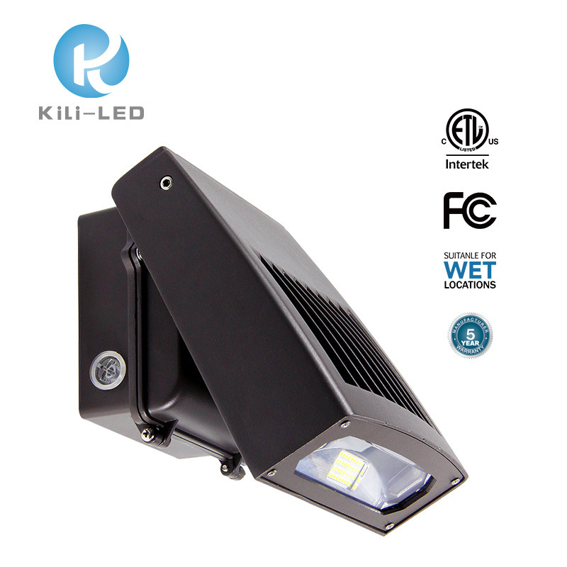 Built in Photocell Sensor Mini Wall Pack Fixture Led Light 35w Adjustable Cutoff Wall Pack