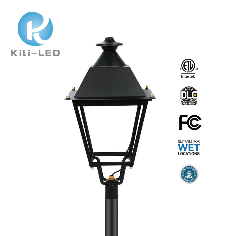 50W IP65 Post Top Bulbs Led Garden Light Wholesale ETL DLC Outdoor Yard Light Outdoor Park Courtyard Roadway,garden 3000-6000k