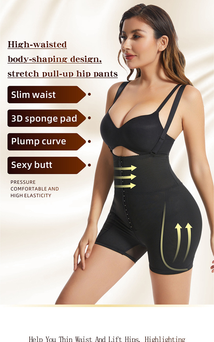 Fajas High Waist Butt Lifter And Removable Hip Pads Bbl Post Surgery Tummy Control Shapewear Shorts Enhancer Panties