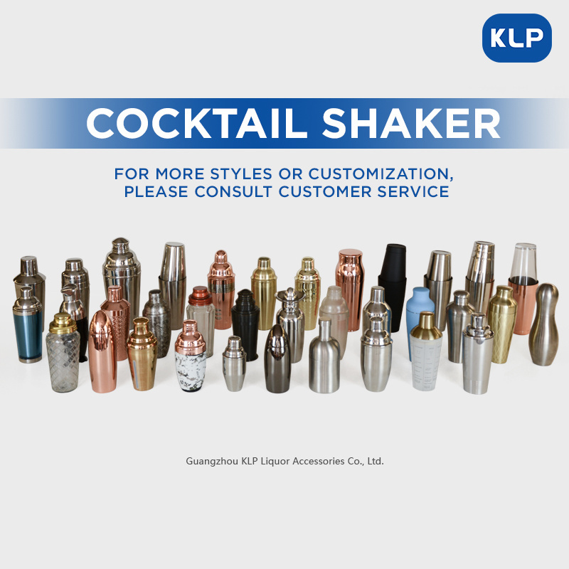 KLP Custom 304 Stainless Steel Cocktail Bartender Kit and Waterproof PVC Bag Bartender Tool Kit Home Bar Set  bar accessory