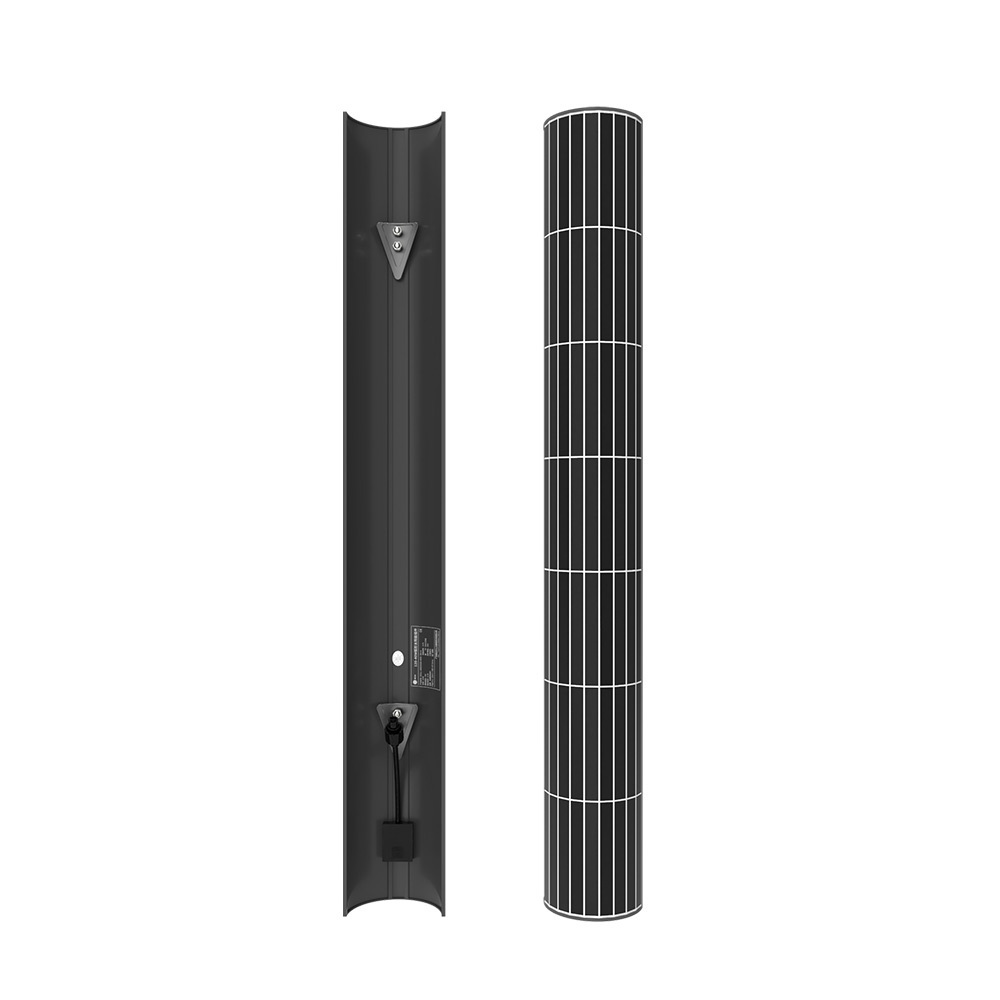 KLR Custom rigid glass curved solar panels 50W 60W 100W 12V cylinder solar panel solar tube for street light