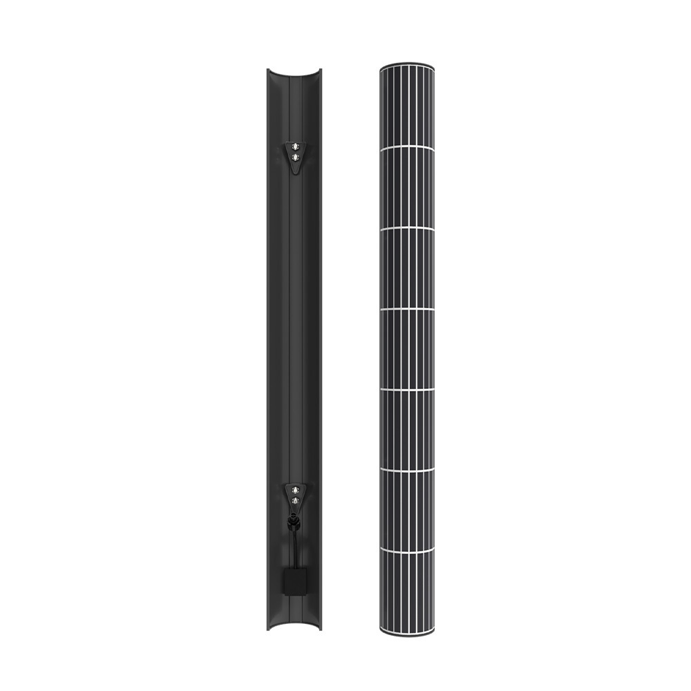 KLR Custom rigid glass curved solar panels 50W 60W 100W 12V cylinder solar panel solar tube for street light