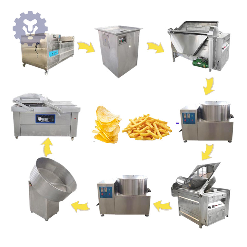 KLS 50-200kg Small Scale Semi-Automatic French Fries Production Line Potato Chips Making Machine