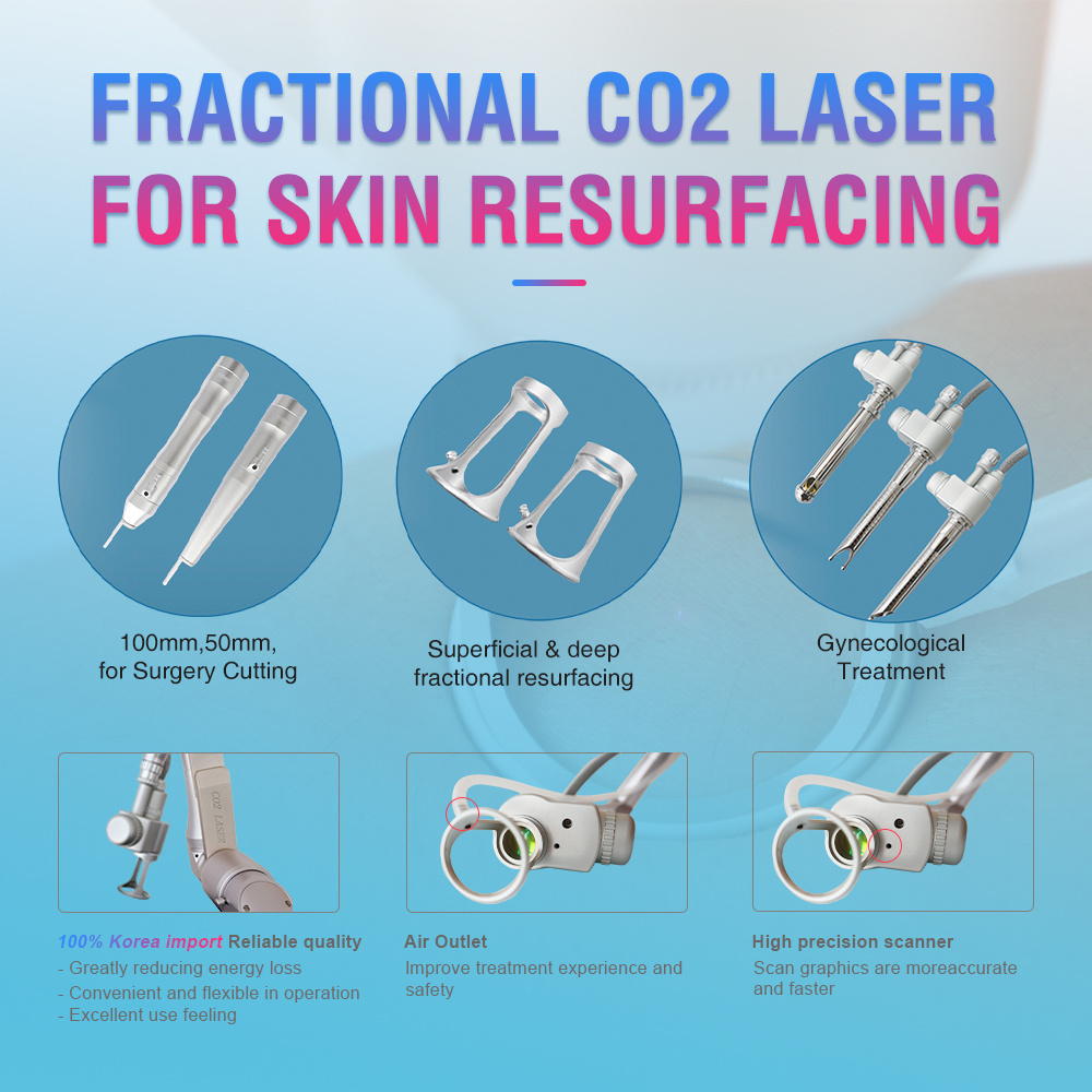 Strong penetrating force 0.1-4mm depth fractional co2 laser south korea For Pore Pigment Removal