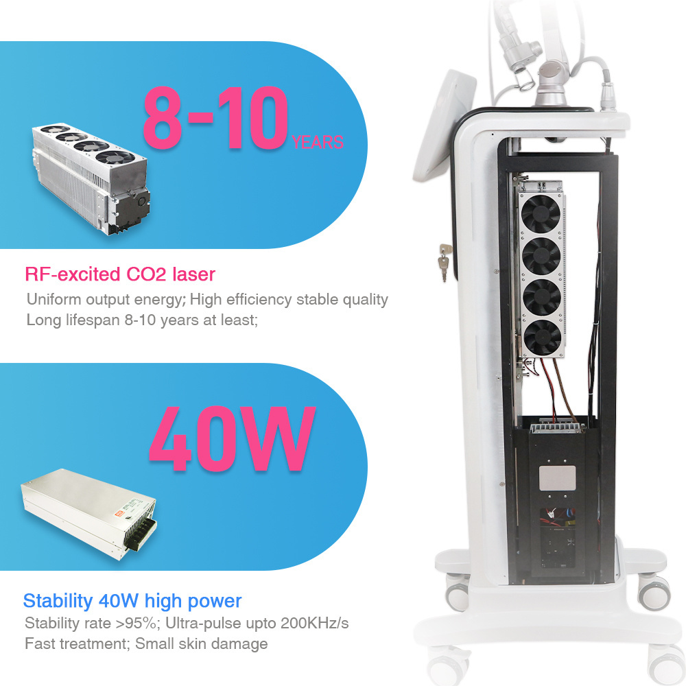 3 in 1 Multifunctional 0.1-4mm depth cheap laser co2 fraccionado / co2 fractional laser For Face & Body & vagina