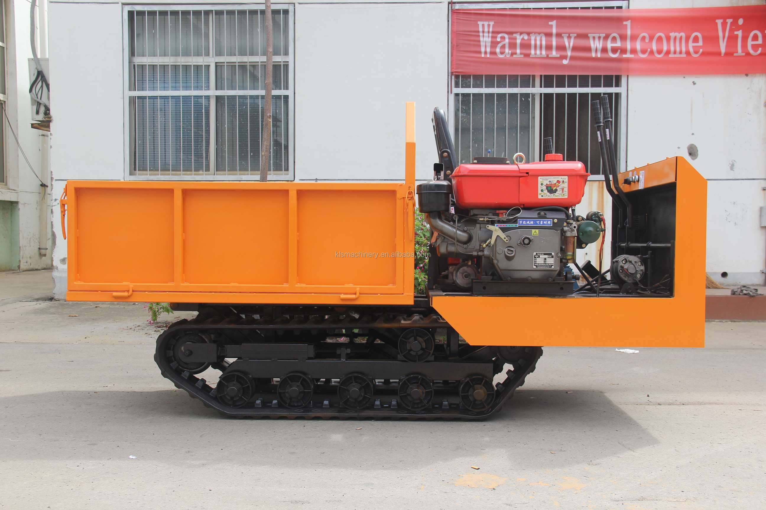 1 ton ride on crawler mini dumper small dump crawler truck