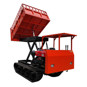 Free shipping!Chinese hot sale mini crawler dumper truck hydraulic farm transport vehicle, 5ton timber dump truck