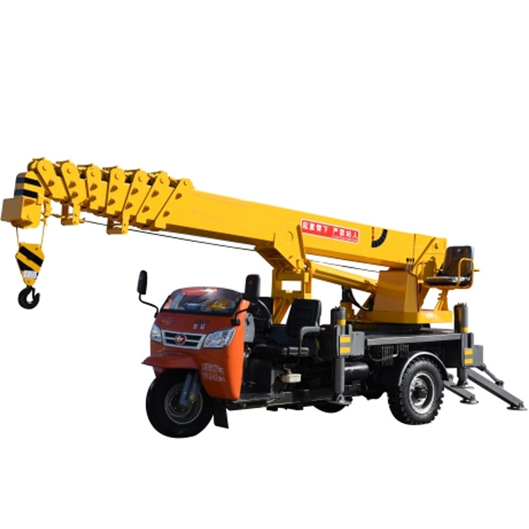 5 ton 6 ton tricycle truck telescopic boom truck mounted crane for sale