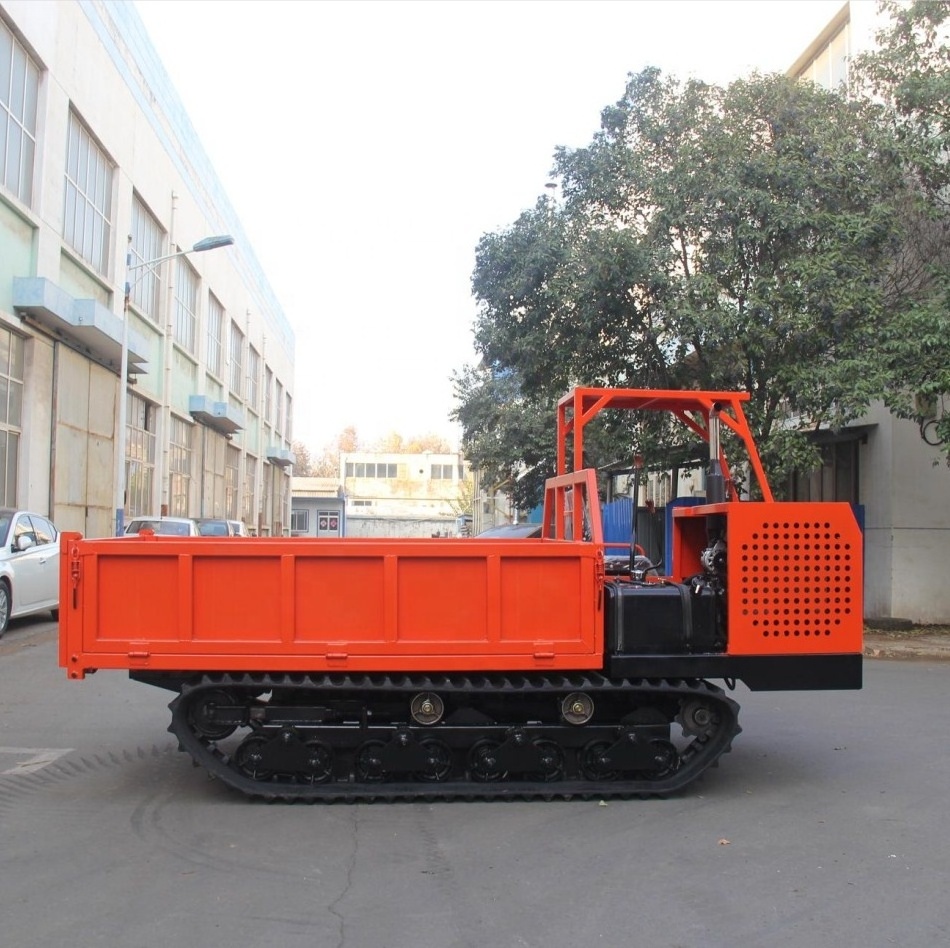 5 tons mini dump truck with floating rollers factory pulling palm fruit in Malaysia plantation