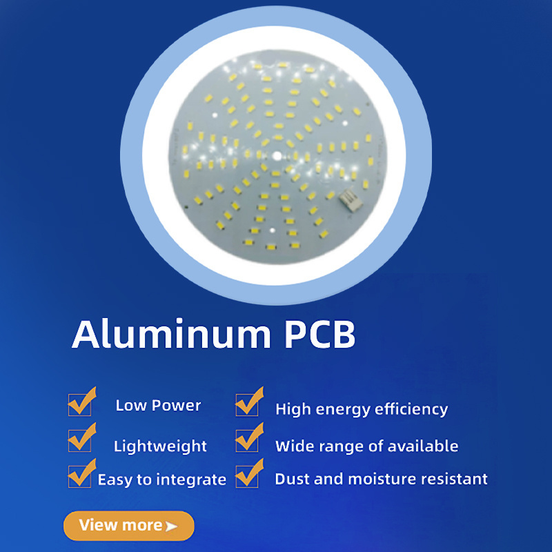 Round Aluminum LED PCB SMD 12W Electronic Circuit Board Lighting OEM Manufacturer with SMT DIP Assembly One-Stop Service LED Pcb