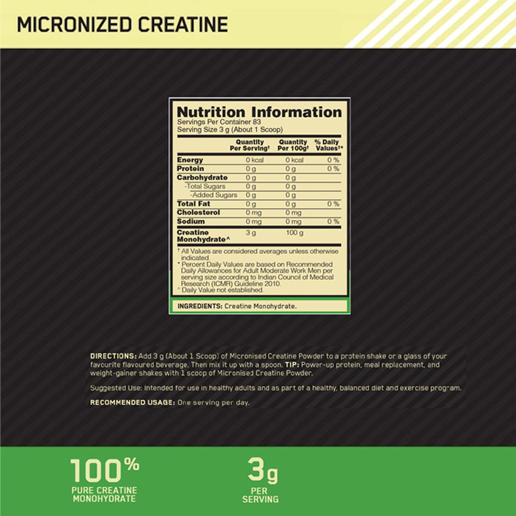 Wholesale OEM Private label 250g Creatine Monohydrate 200 Mesh Pure Creatine Powder