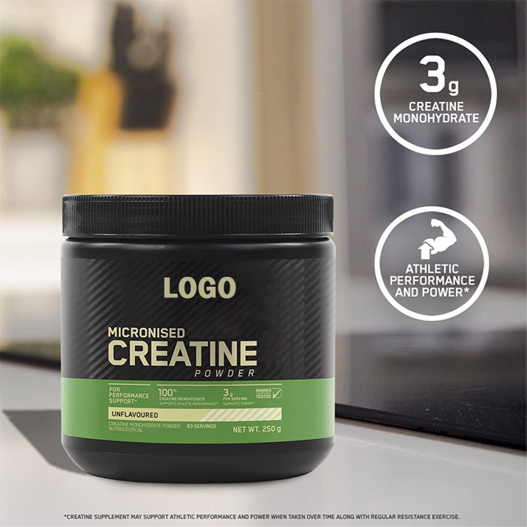 Wholesale OEM Private label 250g Creatine Monohydrate 200 Mesh Pure Creatine Powder