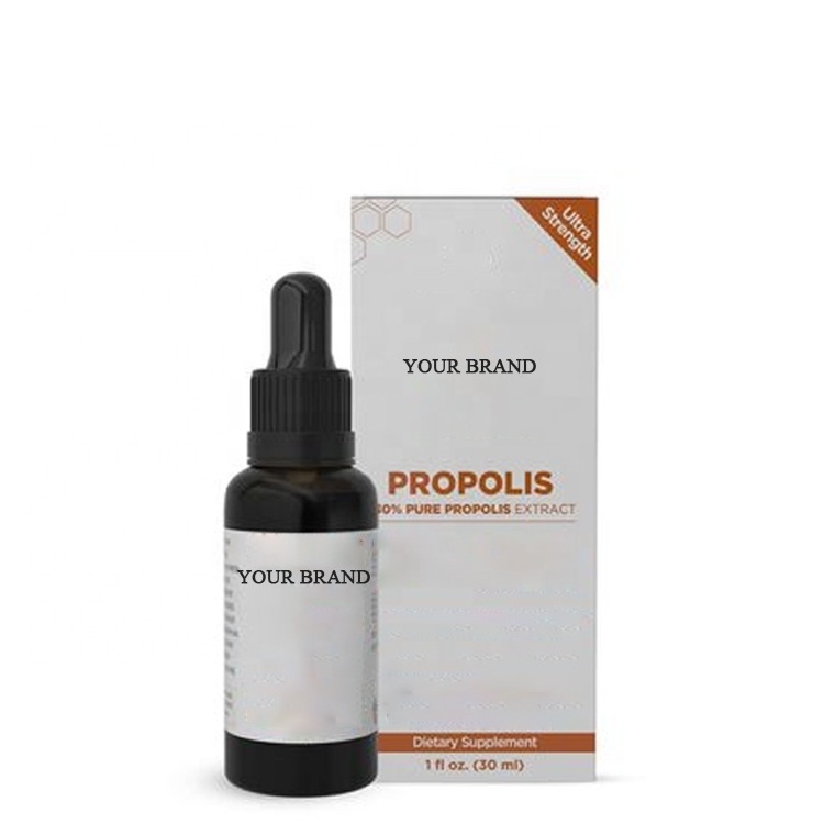 Free Design Propolis Liquid Extract Dietary Supplements 30ml Alcohol Free Bee Propolis Drops Propolis Liquid