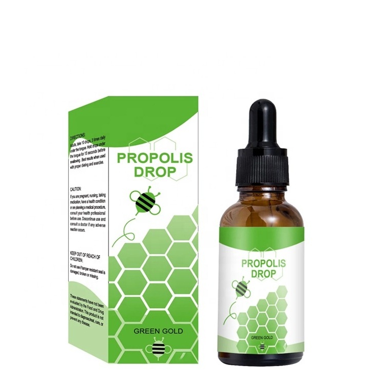 Free Design Propolis Liquid Extract Dietary Supplements 30ml Alcohol Free Bee Propolis Drops Propolis Liquid