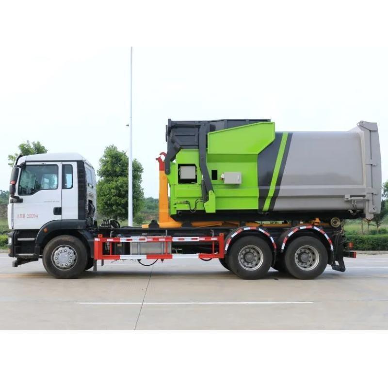 Brand New 10 Wheeler Hook Lift 16 Cubic Meter Container Bin Rear Loader Howo Arm-Roll Garbage Truck