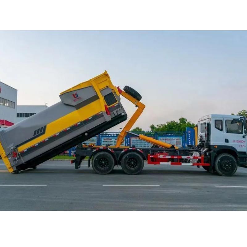 Brand New 10 Wheeler Hook Lift 16 Cubic Meter Container Bin Rear Loader Howo Arm-Roll Garbage Truck