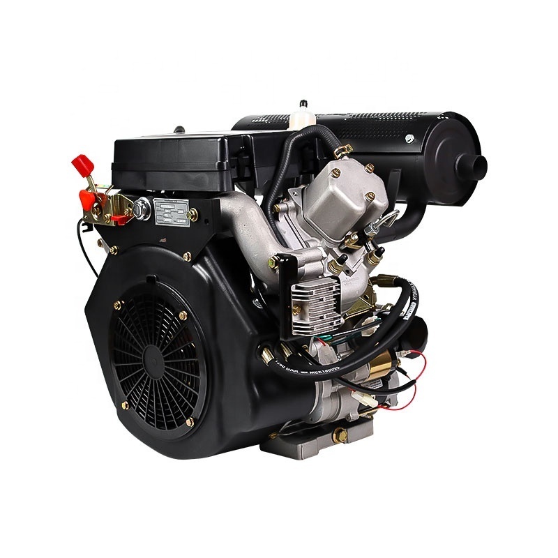 2V88 Horizontal Diesel Engine Small Mini 4 Stroke Air Cooled Single Cylinder Manual or Electric Start Diesel Power Engine