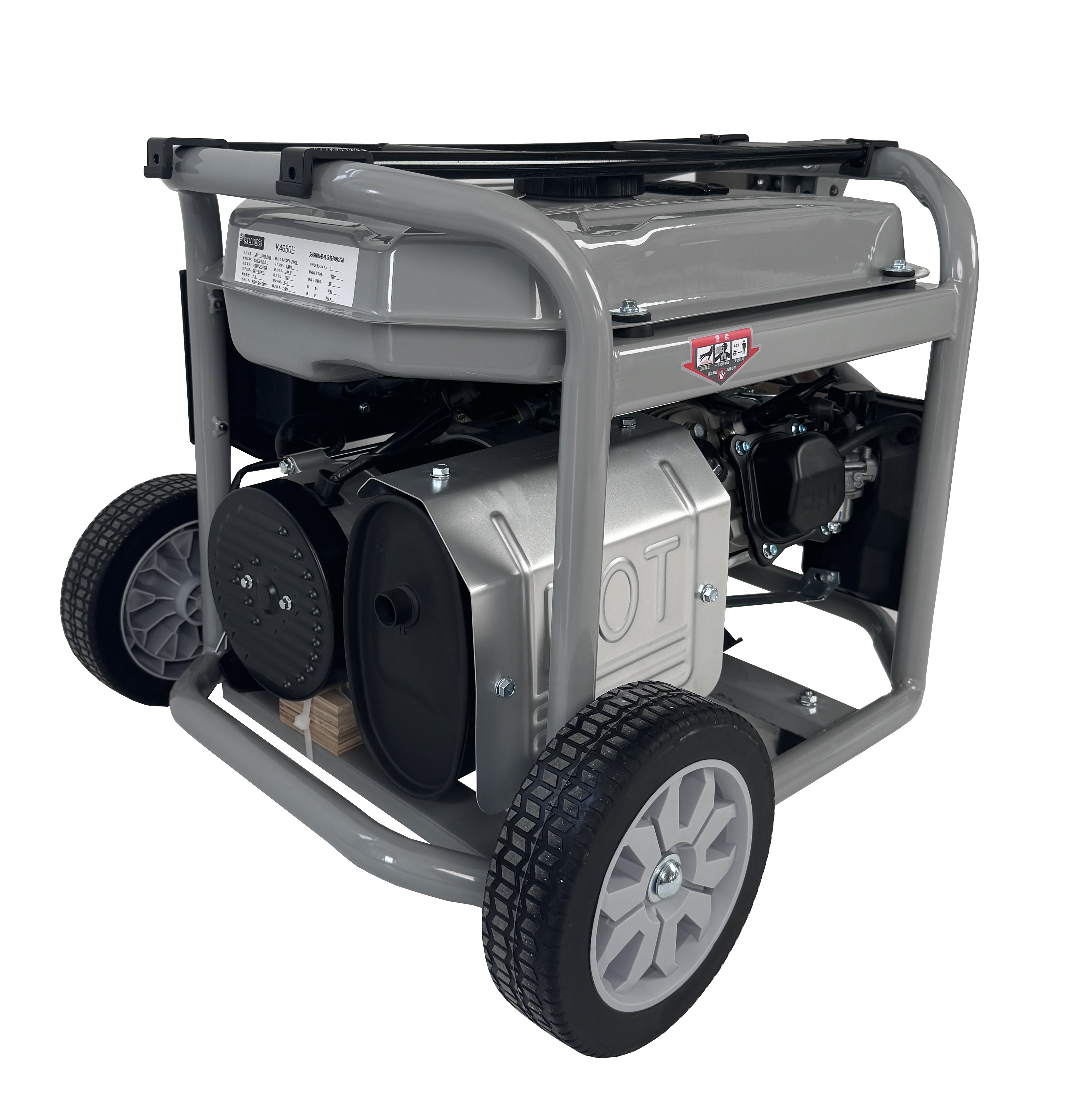 5KVA Air Cooled Oval panel Gasoline Generator With Wheels And Handles