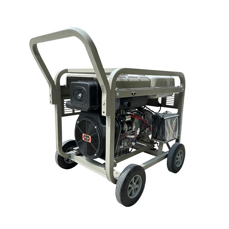 open frame 110V 120V 220V 230V 240V 380V  8kw portable diesel generator with wheels