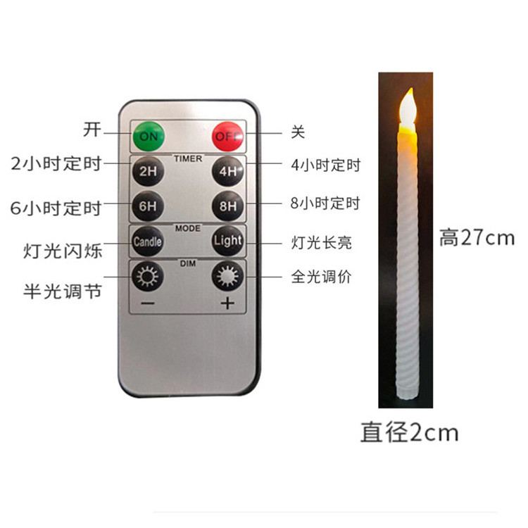 Wholesale Flameless Taper Remote Control Warm Light Battery Led Candle For Party Wedding Dinner Table Deco