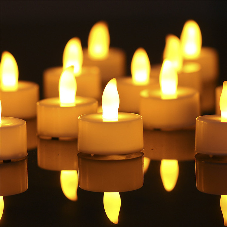 Wedding Parties Small Electric Tea Candles Warm White Battery Flameless Flickering Led Plastic Candle Light