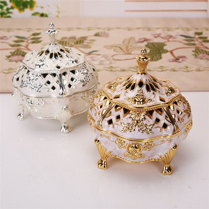 Retro Metal Crafts Arabic Bakhoor Incense Burner Incense Cone Charcoal Style For Home Decoration Gift