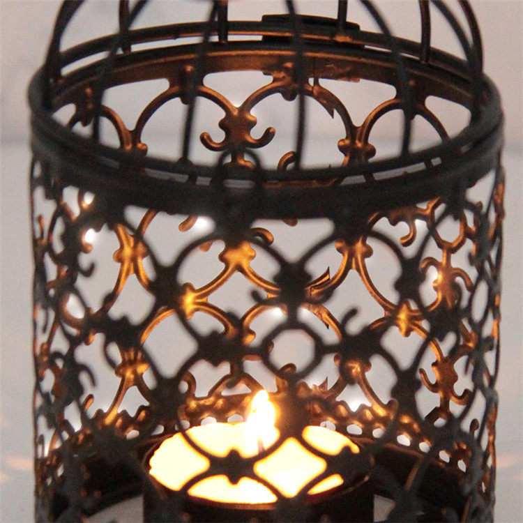 Hot Sell Metal Lantern Candle Jars Tea Light Moroccan Candle Holders  Wedding Party Christmas Decorative