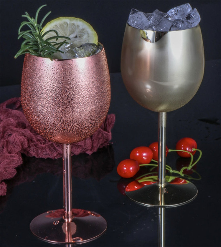 Wholesale High Quality Stainless Steel Wine Glass For Drinking In Wedding Party Champagne Tabletop Red Wine Glass