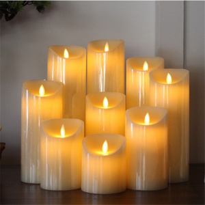 Led Flameless Pillar Candle Lamp Plastic Mini Candles Tealight With Moving Flame For Romantic Party Home Decorationpopular