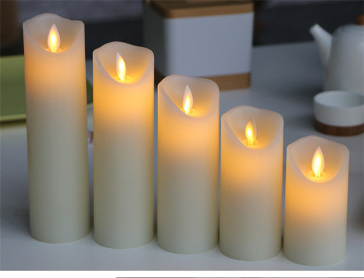 Led Flameless Pillar Candle Lamp Plastic Mini Candles Tealight With Moving Flame For Romantic Party Home Decorationpopular