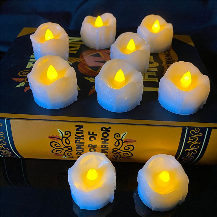 Wholesale Flickering Flameless Plastic Pillar Candle Led Candles Battery Operated Tealight Candles For Wedding