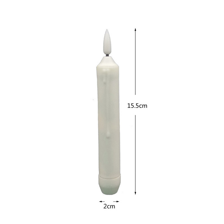 Warm White Bullet Head Taper Light Candle Flickering Pillar Led Candle Battery Operated Candle For Home Decoration