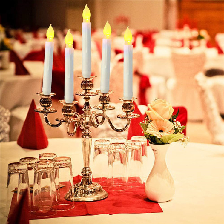 Wholesale Battery Powered Long Candles Led Flameless Taper Candle Lights For Wedding Party Church Christmas Decorations