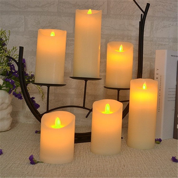 Led Flameless Pillar Candle Lamp Plastic Mini Candles Tealight With Moving Flame For Romantic Party Home Decorationpopular