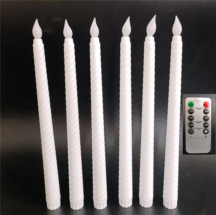 Wholesale Flameless Taper Remote Control Warm Light Battery Led Candle For Party Wedding Dinner Table Deco