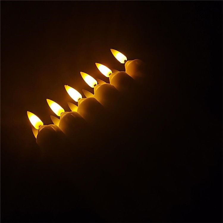 Warm White Bullet Head Taper Light Candle Flickering Pillar Led Candle Battery Operated Candle For Home Decoration