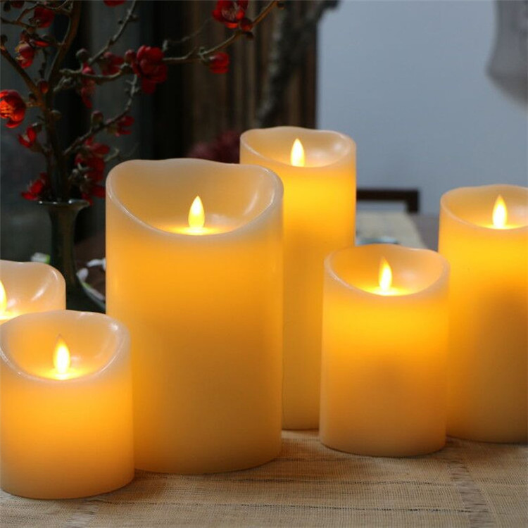 Led Flameless Pillar Candle Lamp Plastic Mini Candles Tealight With Moving Flame For Romantic Party Home Decorationpopular