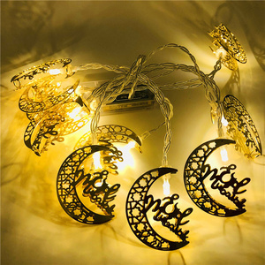 Eid Decorations String Lights Moon Star Lantern Lamp Battery Operated For Home Event Party Ramadan Indoor Decoration