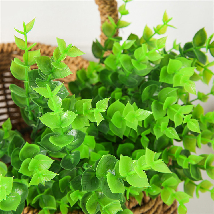 7 Forks Eucalyptus Stems Money Leaf Artificial plant green grass for Home Wedding Decorations