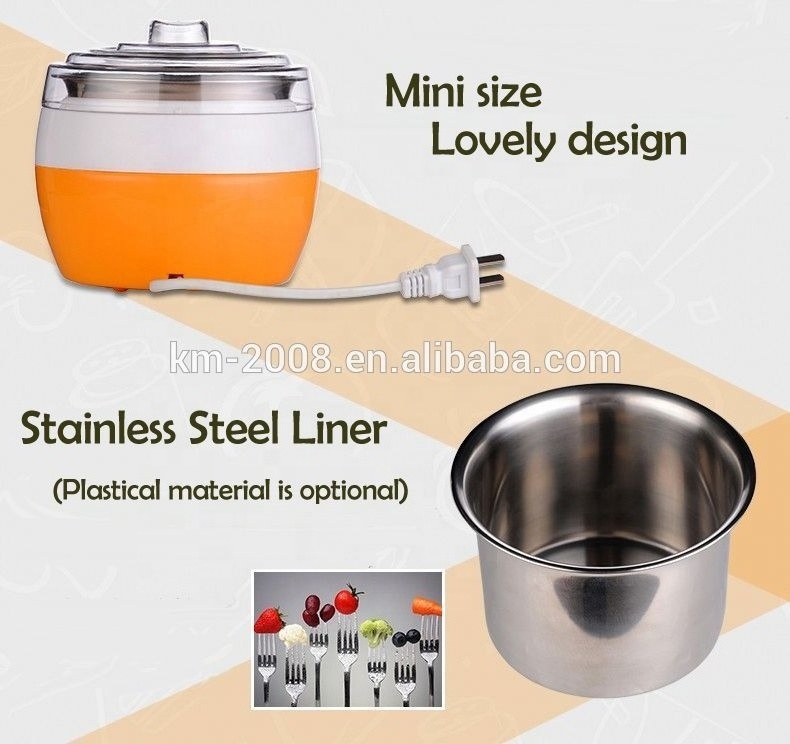 hot sale easy operation stainless steel inner pot 1.0L manual home yogurt maker in China