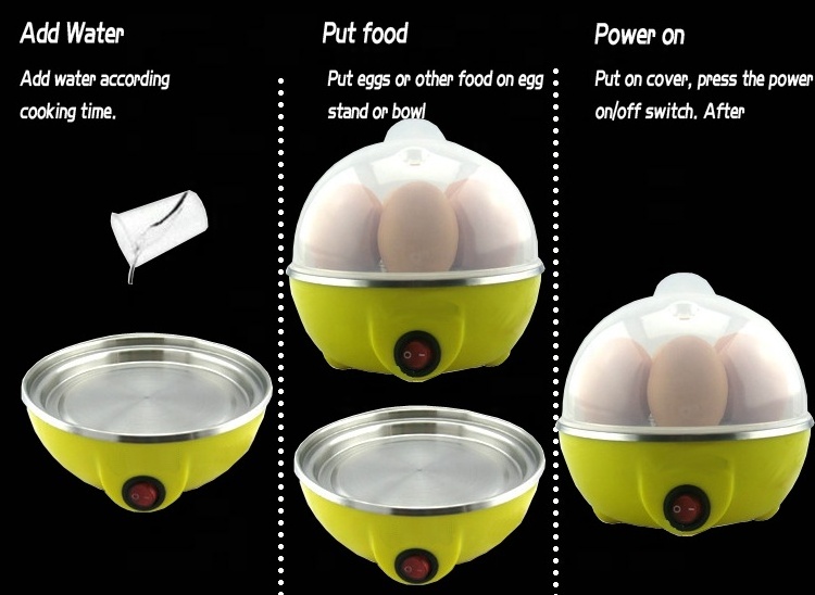 CE approved household 7 eggs  rapid electric egg boiler